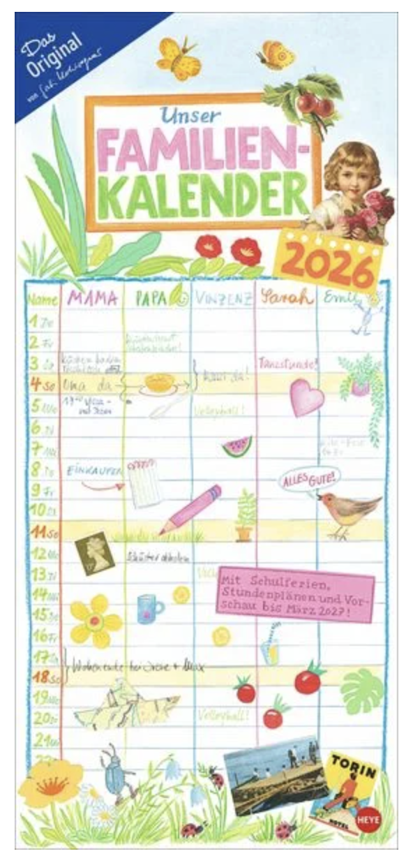 Unser Familienkalender 2026